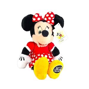 Exclusive Walt Disney World Minnie Mouse Bean Bag Plush Doll Stuffed  9" NWT New